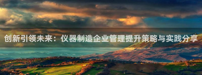 门徒娱乐是干嘛的：创新引领未来：仪器制造企业管理提升策略与实