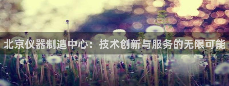 门徒娱乐主管月3299O7：北京仪器制造中心：技术创新与服务