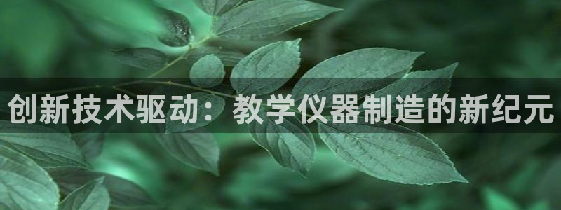 门徒娱乐招商之判官333OO：创新技术驱动：教学仪器制造的新