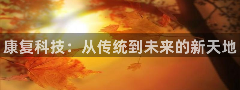 门徒娱乐乙833_43：康复科技：从传统到未来的新天地